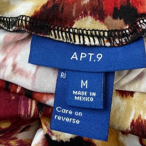 Apt 9 Size Medium Dark Floral Artsy Asymmetrical Knit Skirt Earthy Whimsigoth - Picture 8 of 10